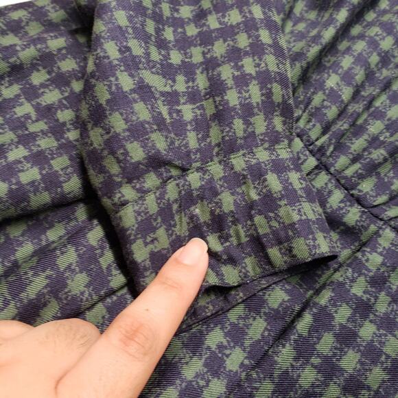 Vintage J.G. Hook Maxi Dress Womens 6 Green Plaid Gingham Equestrian Preppy Hunt - Picture 11 of 16